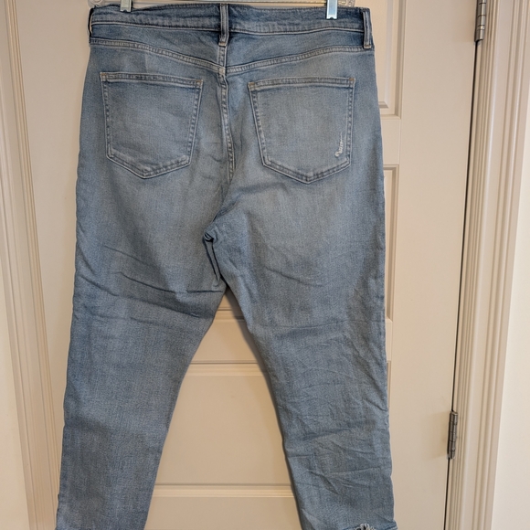 GAP Women's High Rise Distressed Cigarette Jeans Size 33 / 16R - Picture 2 of 8